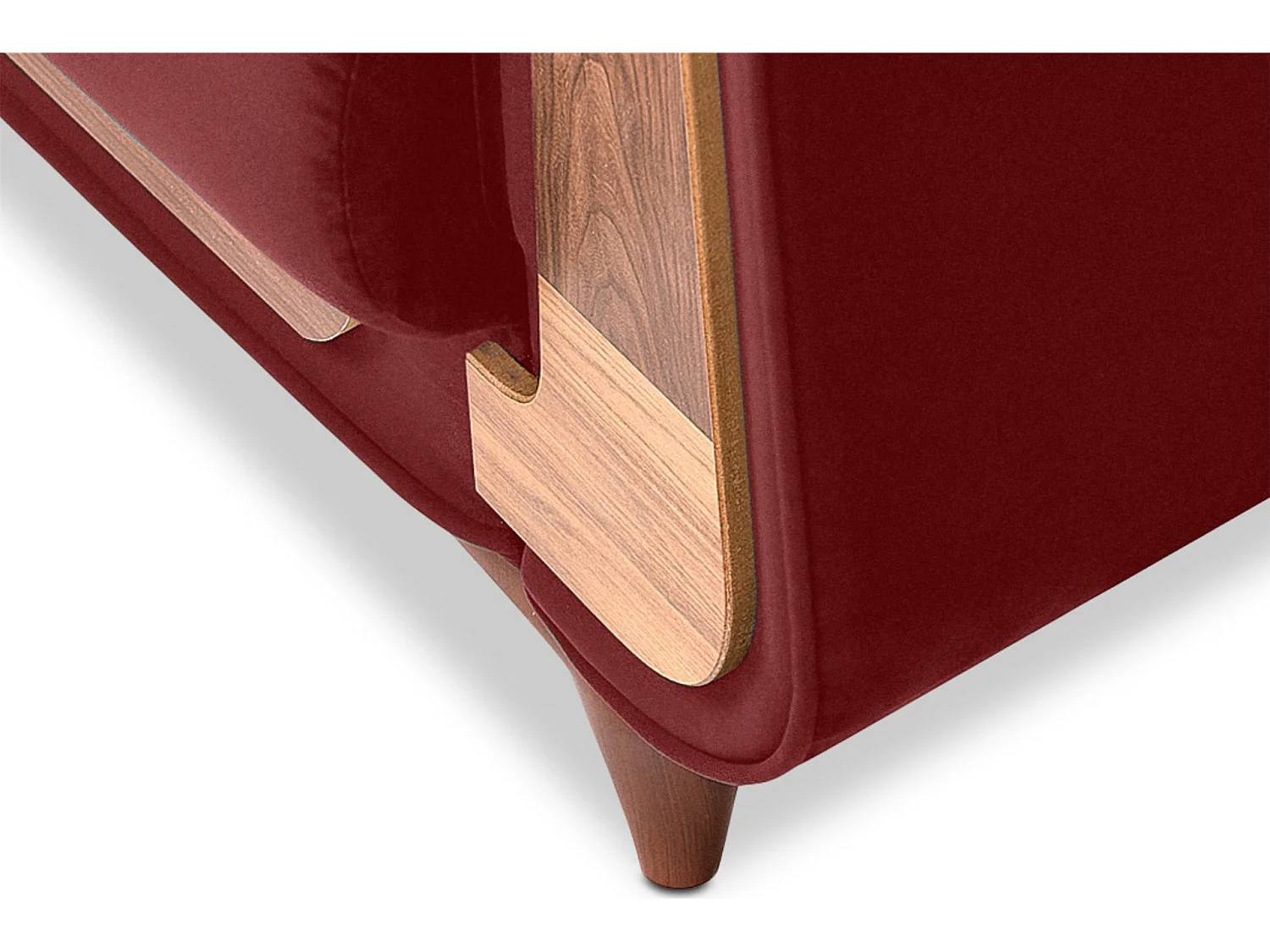 Klassischer Sessel aus Schaumstoff und Holz - braun - GUSTAVO