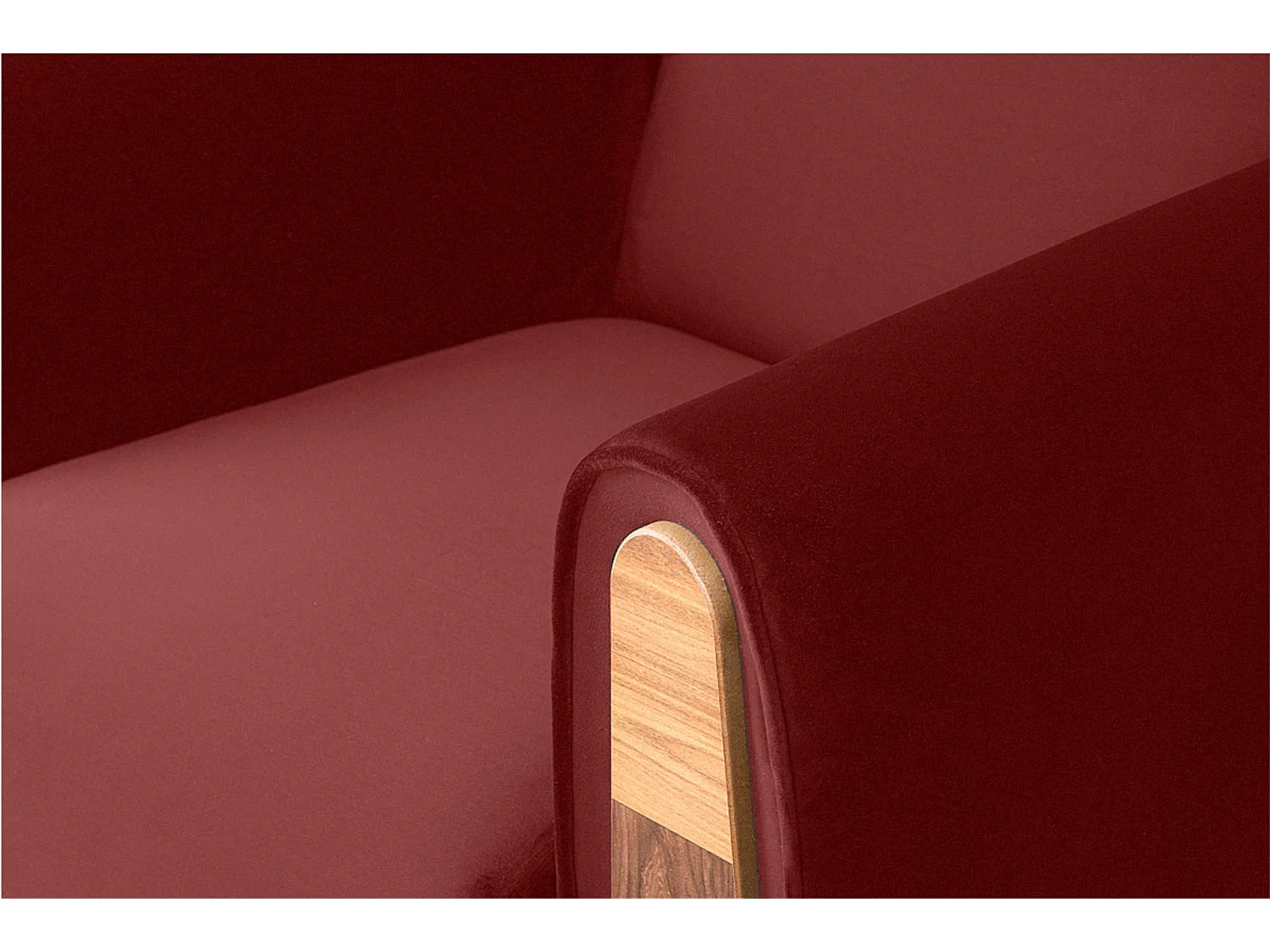 Klassischer Sessel aus Schaumstoff und Holz - braun - GUSTAVO