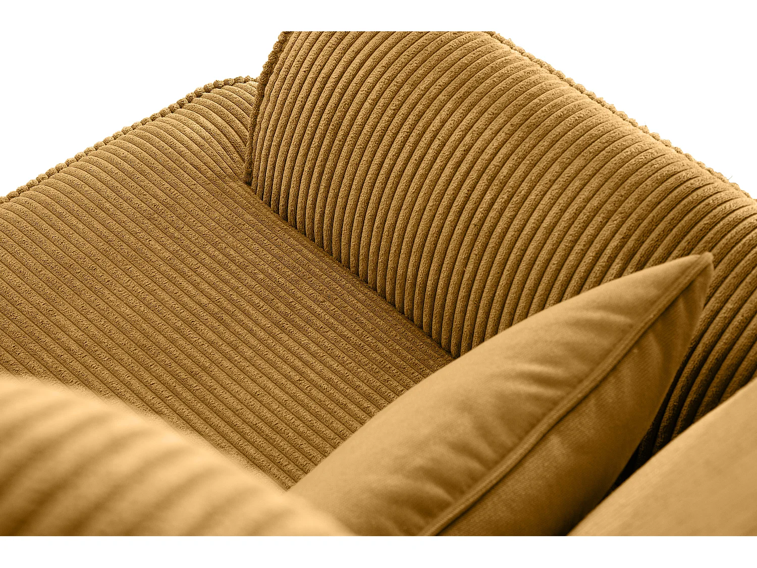 Klassischer Sessel aus Stoff Cordsamt - Velours - gelb - STRALIS