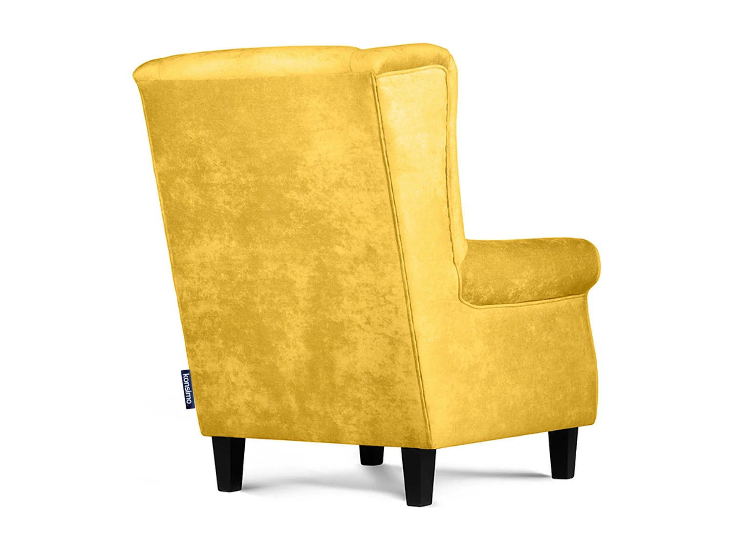 Ohrensessel Massivholzbeine - gelb - MILES