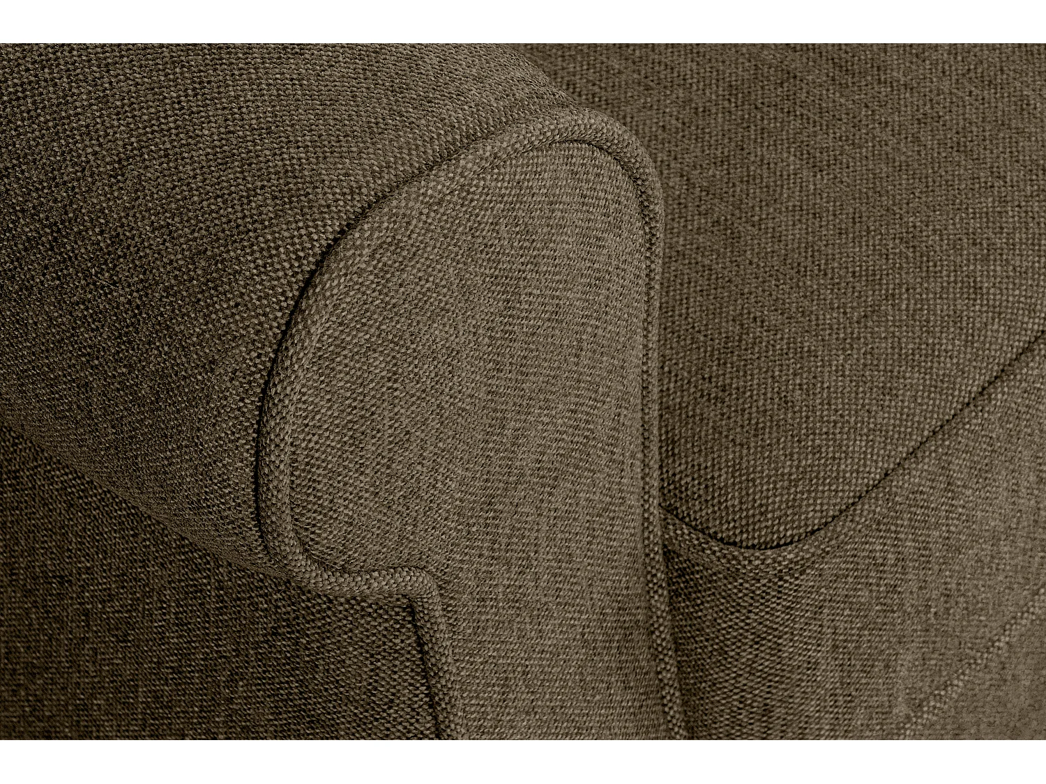 Ohrensessel Massivholzbeine schwarz -  braun - MILES