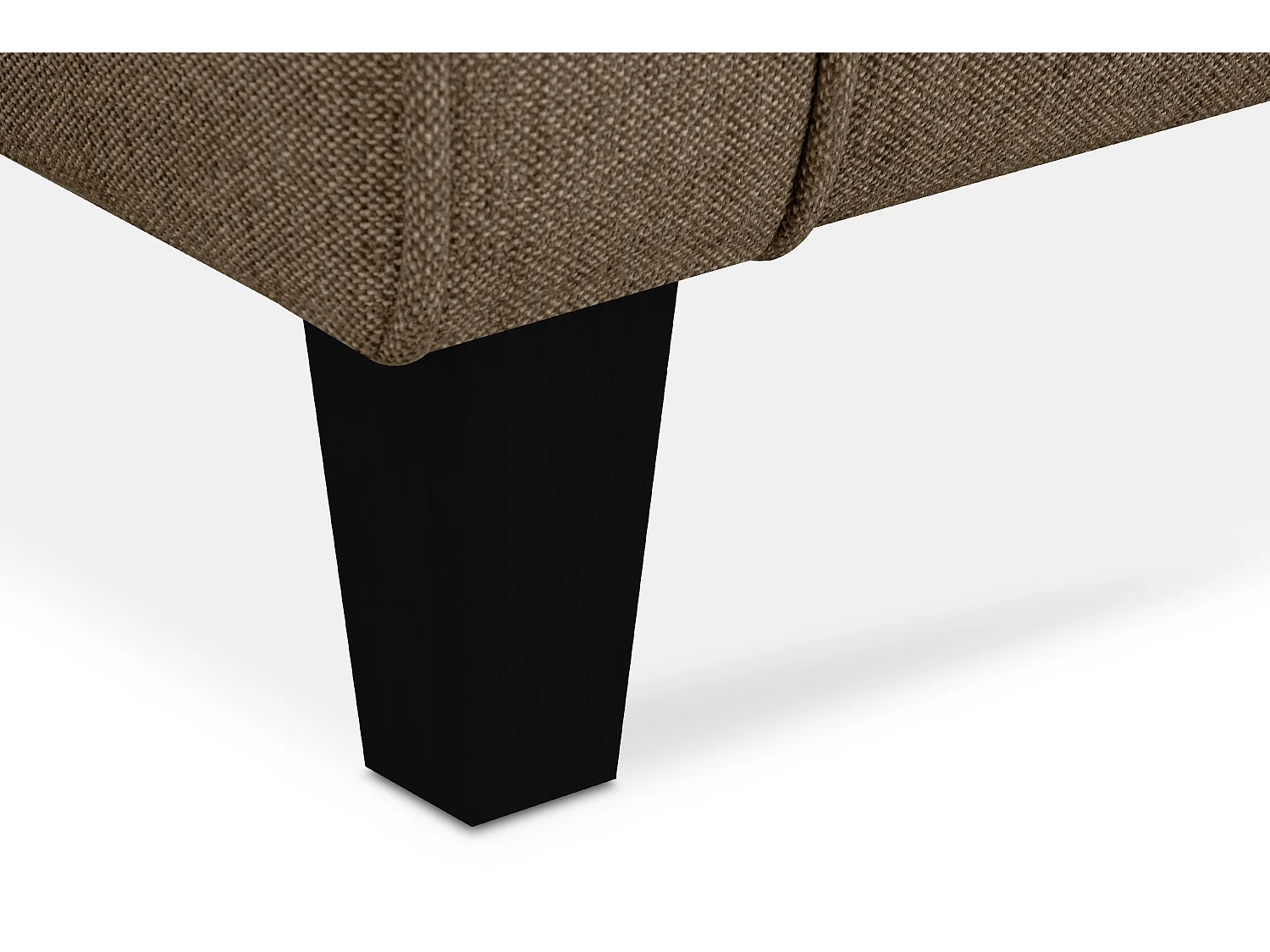 Ohrensessel Massivholzbeine schwarz -  braun - MILES