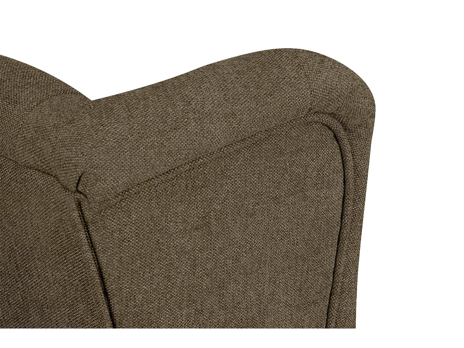 Ohrensessel Massivholzbeine schwarz -  braun - MILES