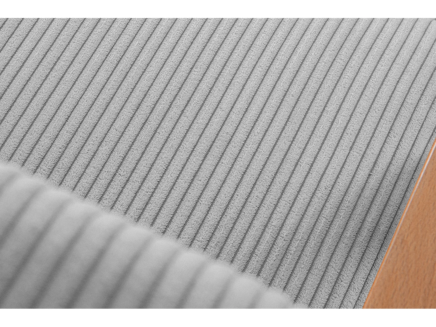 Vintage Sessel gepolstert Echt-Holz-Rahmen - grau - NASET