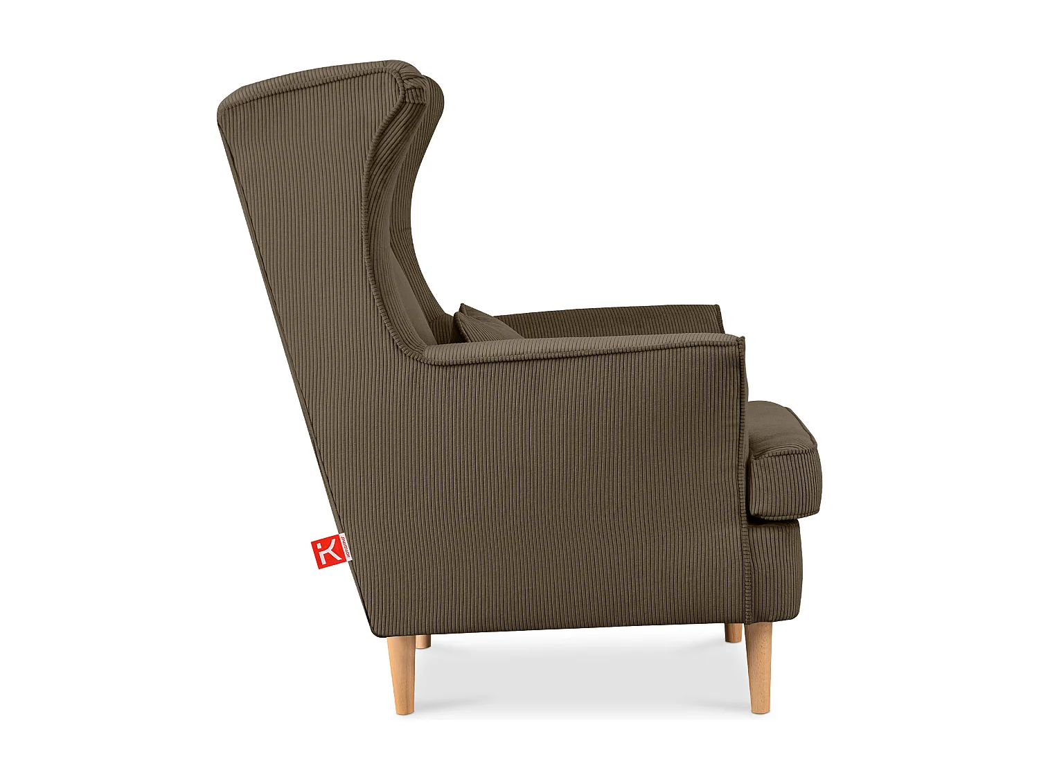 Klassischer Ohrensessel - braun - STRALIS