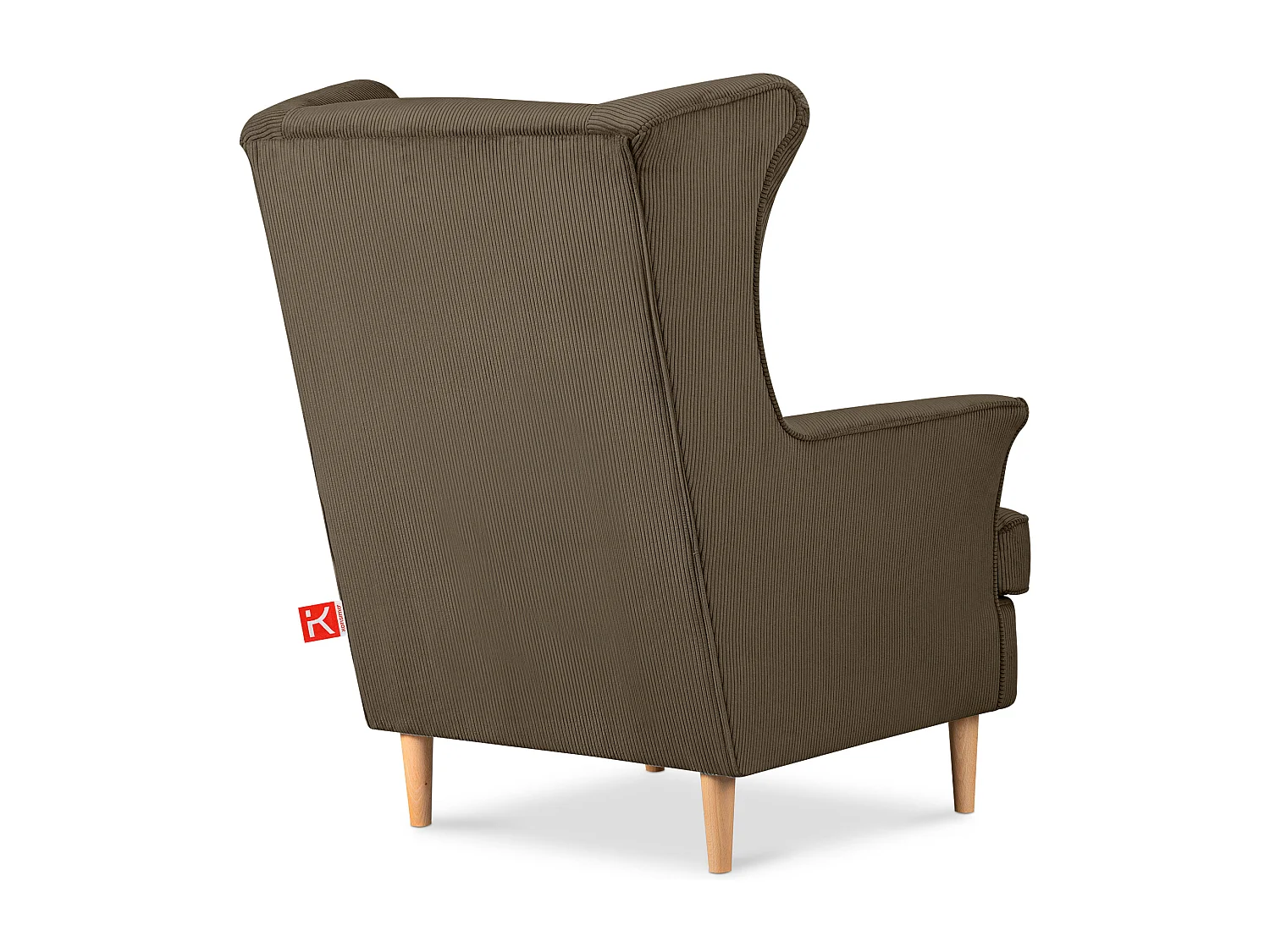 Klassischer Ohrensessel - braun - STRALIS