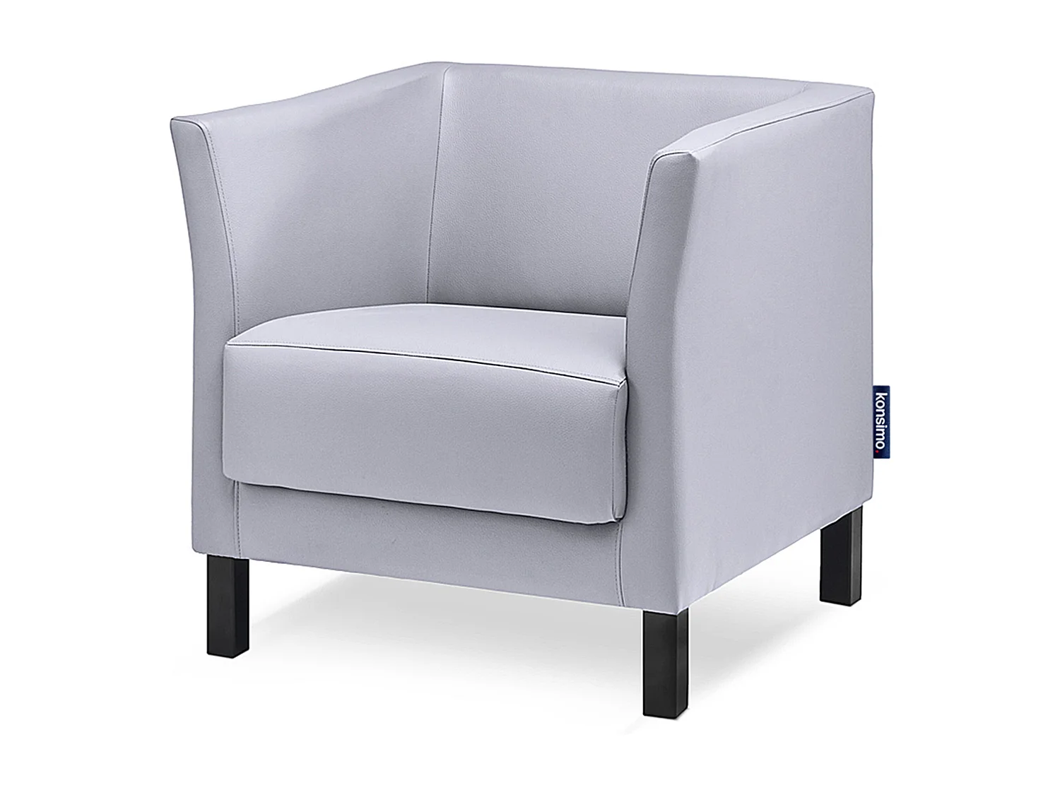 Moderner Sessel aus Kunstleder - grau - ESPECTO