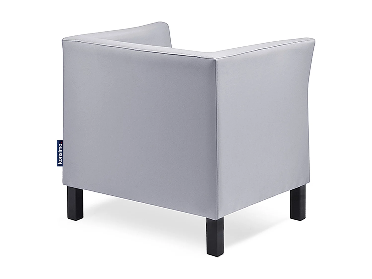 Moderner Sessel aus Kunstleder - grau - ESPECTO