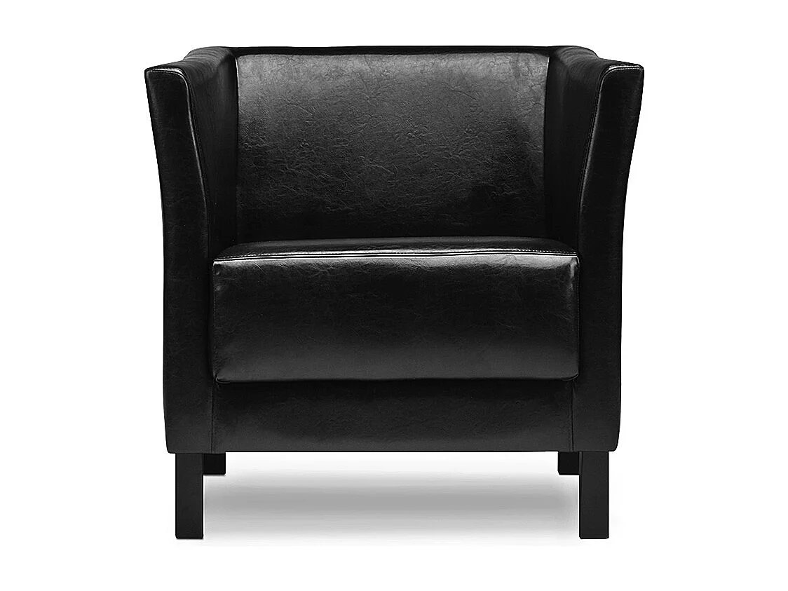 Moderner Sessel aus Kunstleder - Schwarz - ESPECTO