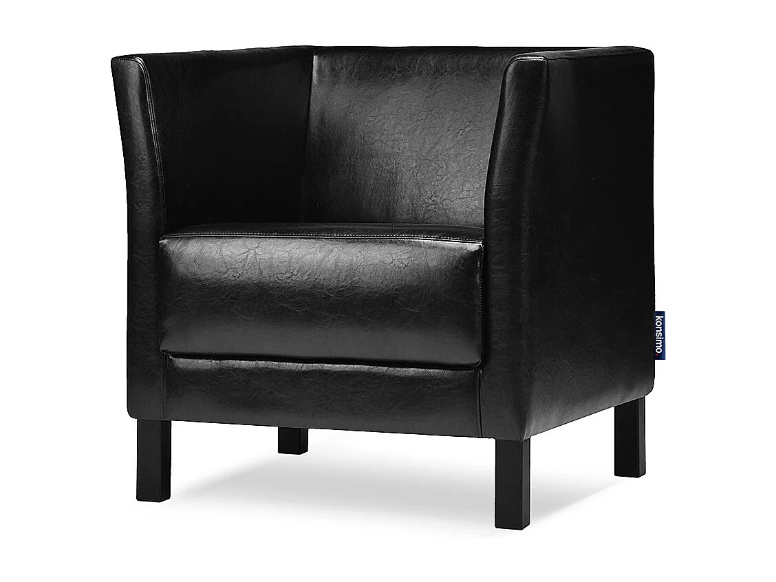 Moderner Sessel aus Kunstleder - Schwarz - ESPECTO