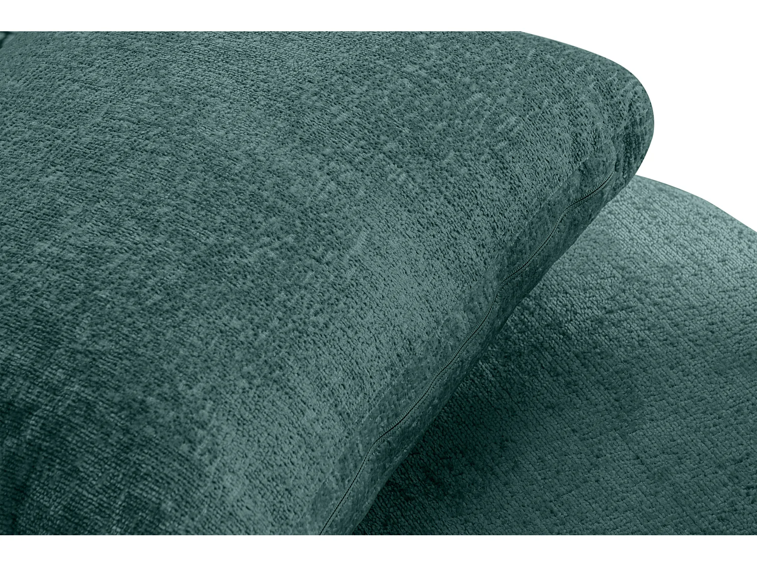 Drehsessel Set inkl. Sitzhocker - Chenille-Stoff - blau - RAGGI