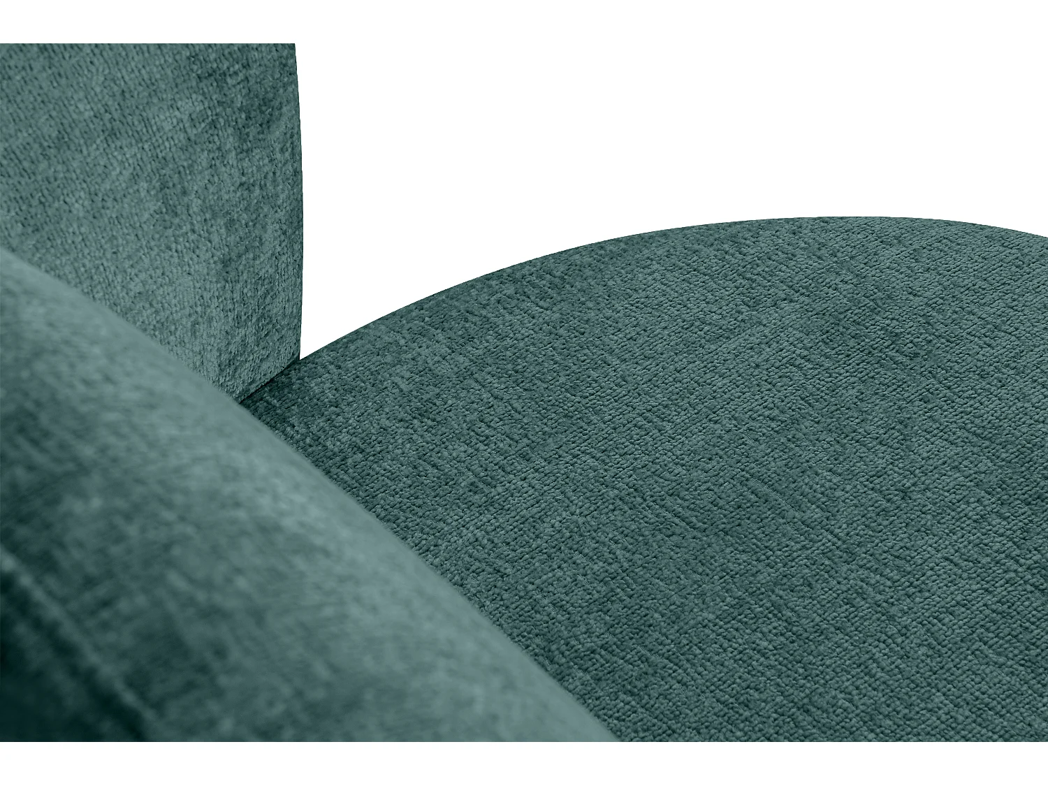 Drehsessel Set inkl. Sitzhocker - Chenille-Stoff - blau - RAGGI