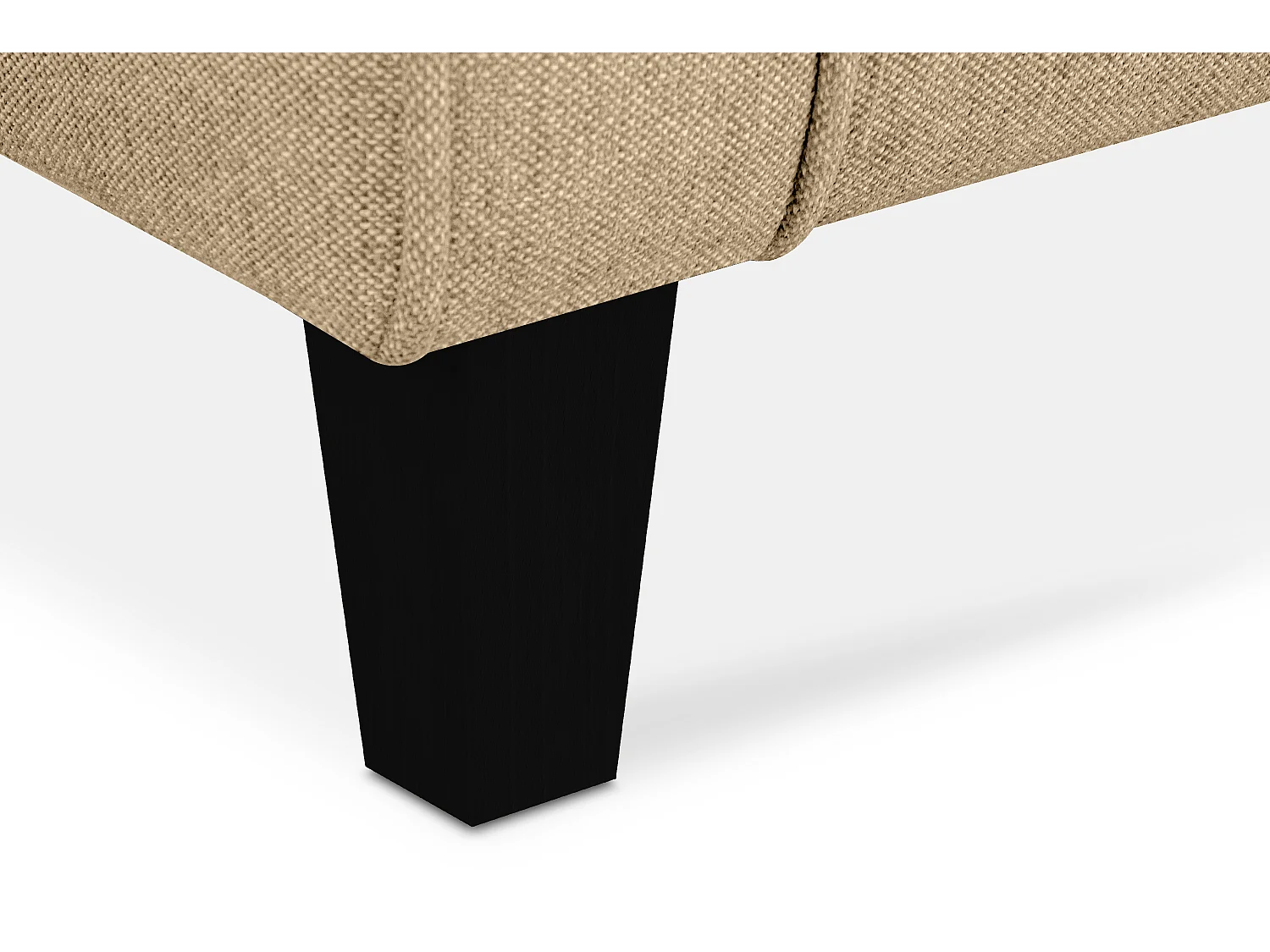 Ohrensessel Massivholzbeine - creme/schwarz - MILES