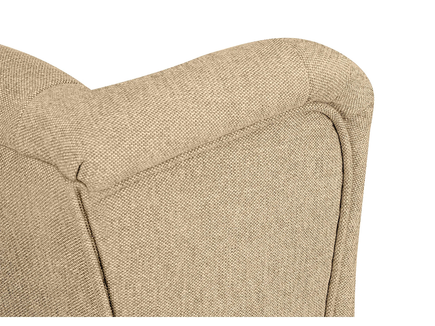 Ohrensessel Massivholzbeine - creme/schwarz - MILES