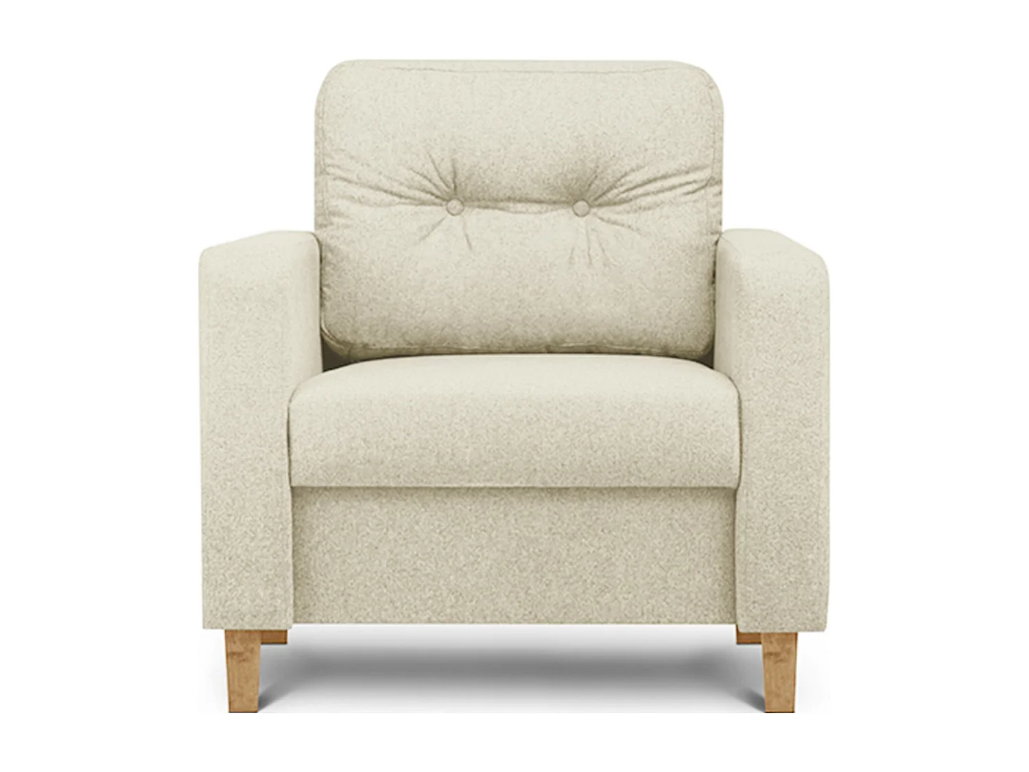 Bequemer Sessel - Echtholz Beine - Beige - ERISO