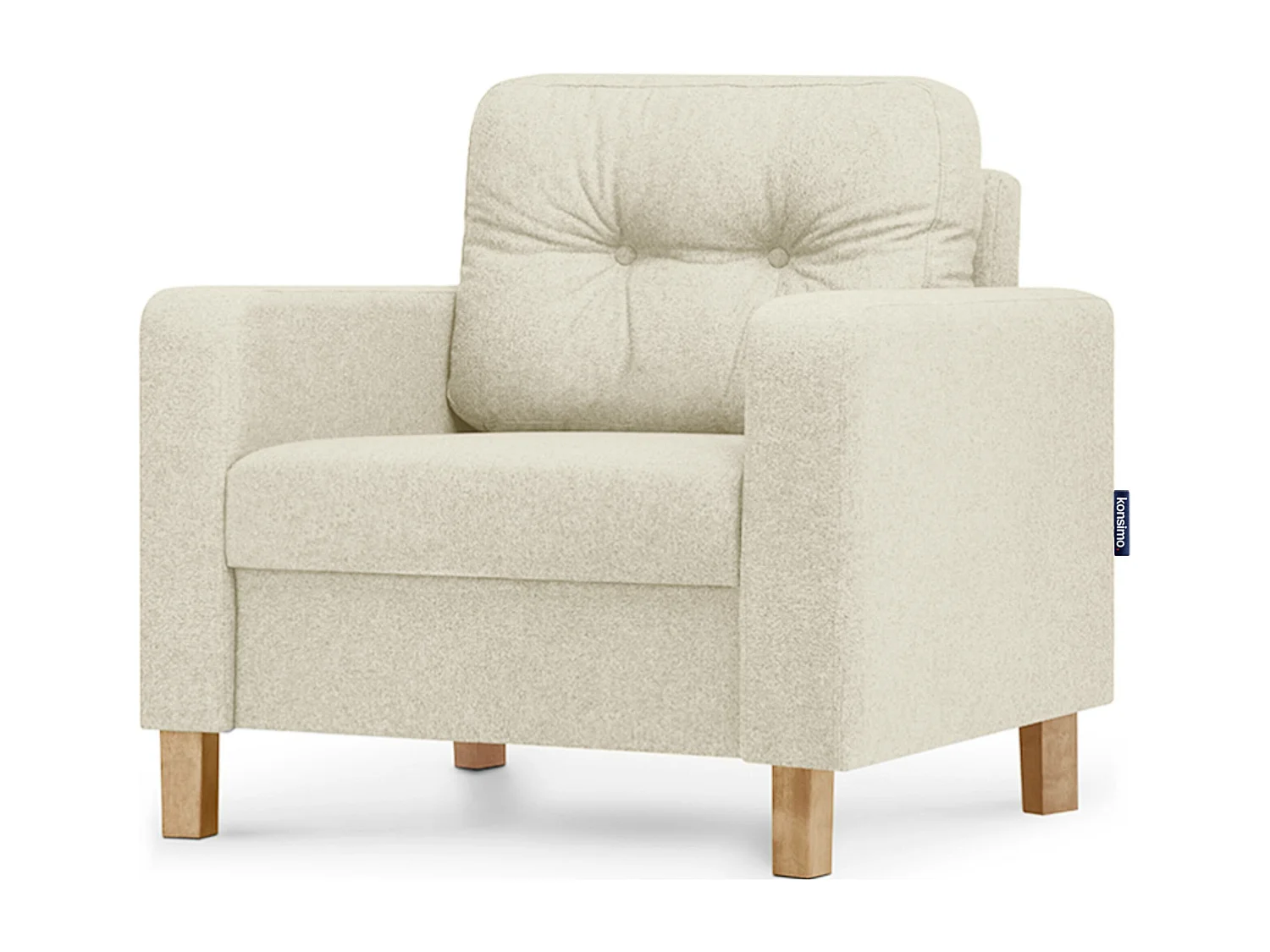 Bequemer Sessel - Echtholz Beine - Beige - ERISO