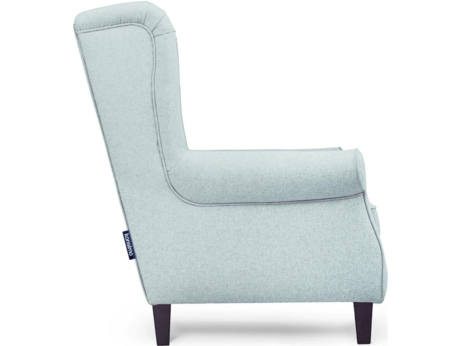 Ohrensessel Massivholzbeine - Minzefarben - MILES