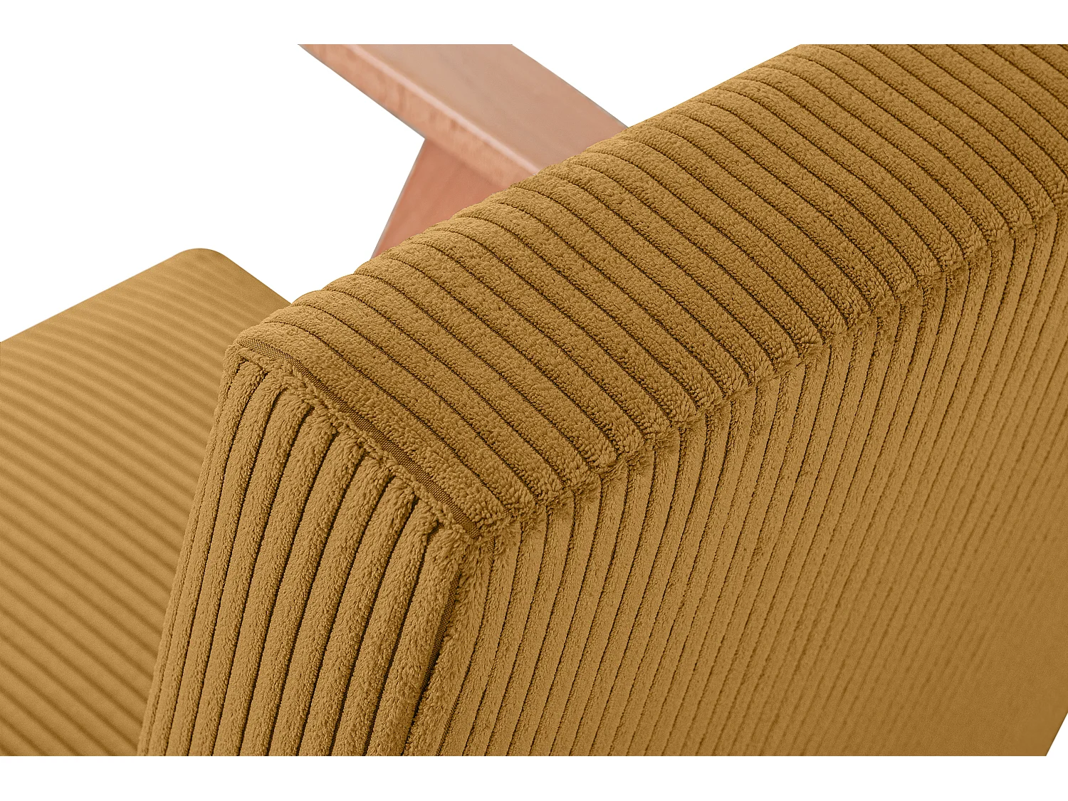 Vintage Sessel gepolstert Echt-Holz-Rahmen - dunkelblau - NASET