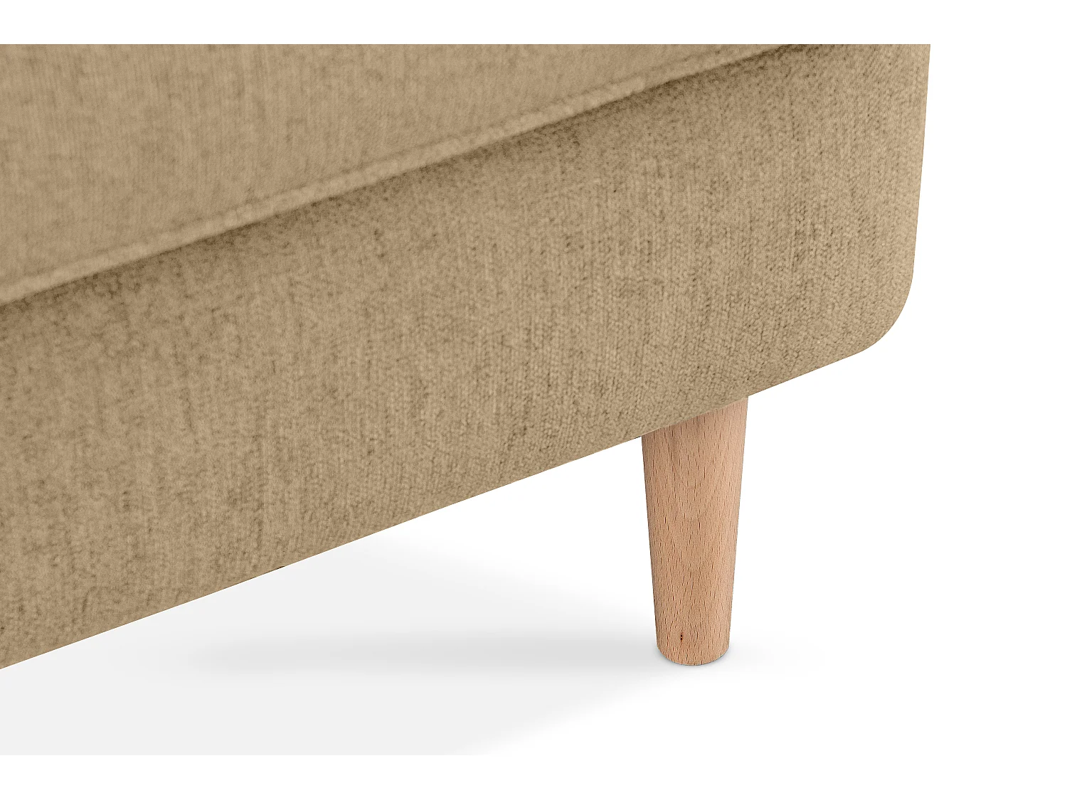 Klassischer Ohrensessel - Velours-Bezug creme - STRALIS