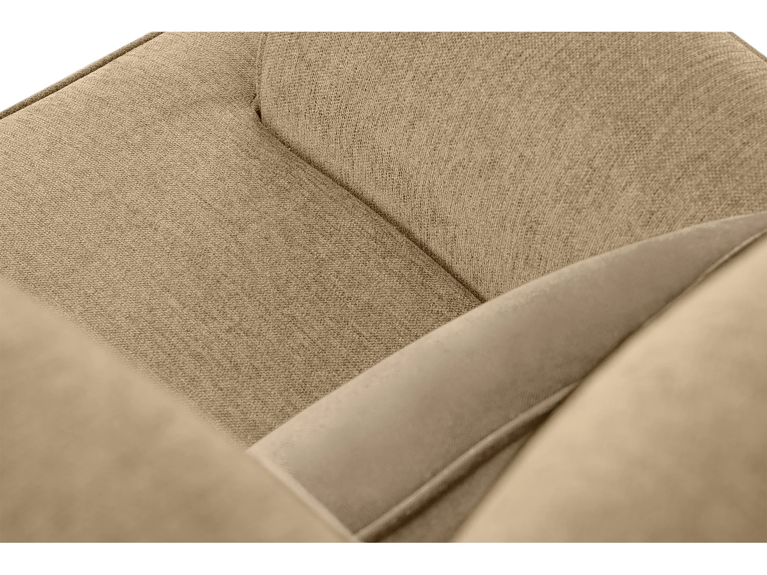 Klassischer Ohrensessel - Velours-Bezug creme - STRALIS