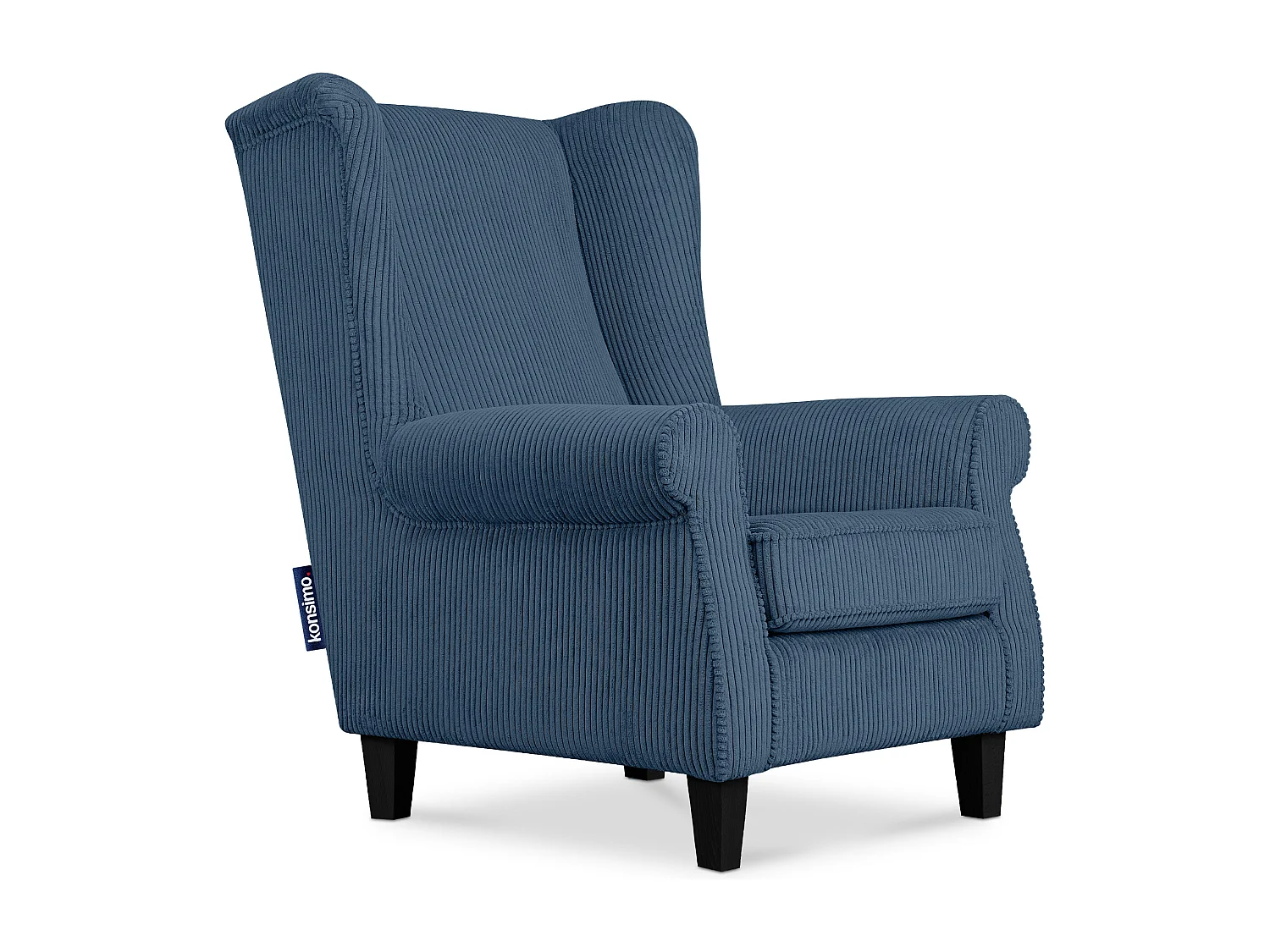 Ohrensessel Kord-Bezug Petfriendly - dunkelblau - MILES