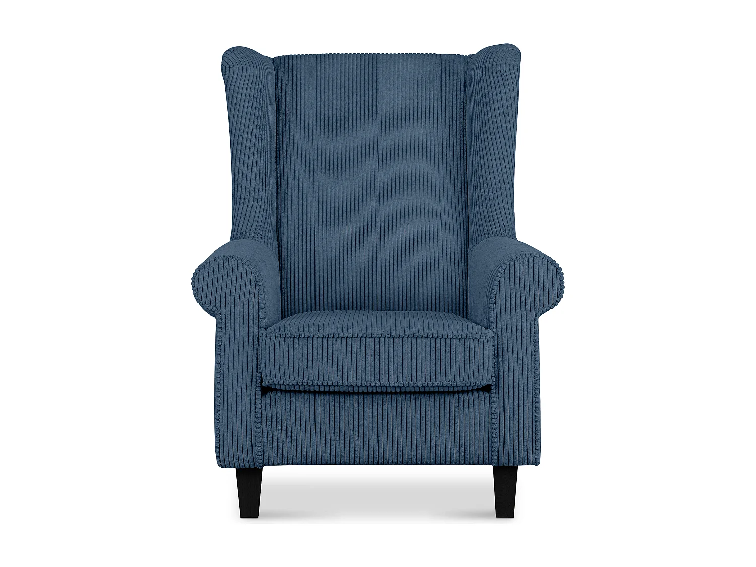 Ohrensessel Kord-Bezug Petfriendly - dunkelblau - MILES