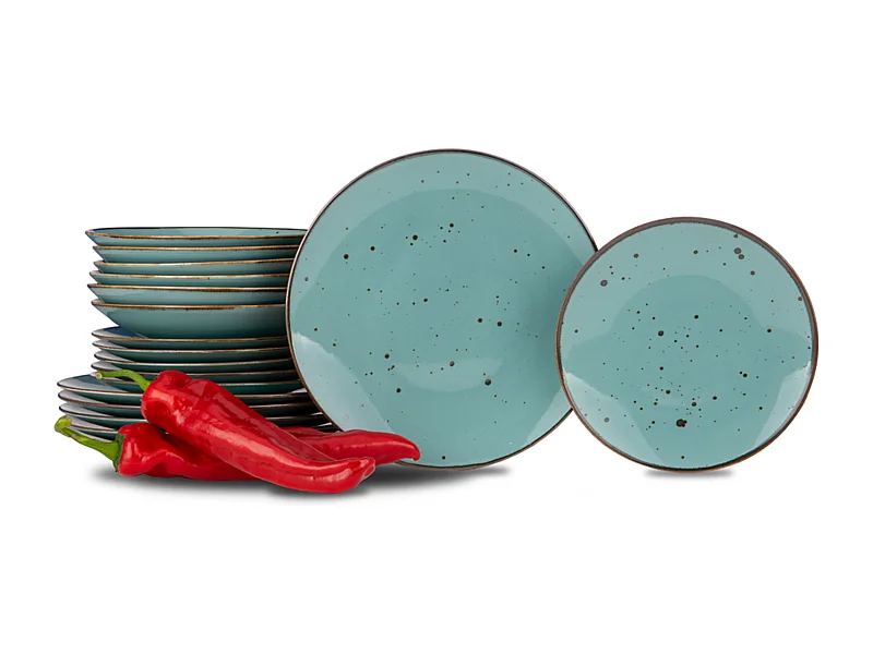 Tafelservice für 6 Personen (18 Tlg.) - Porzellan - Minzefarben - ALUMINA