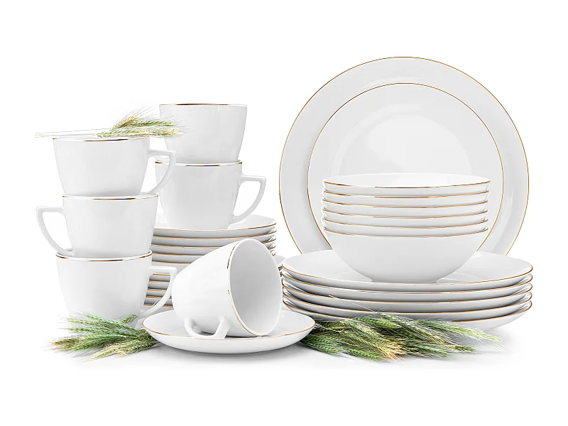 Kombiservice (30-tlg) - Porzellan - Weiß - BOSS