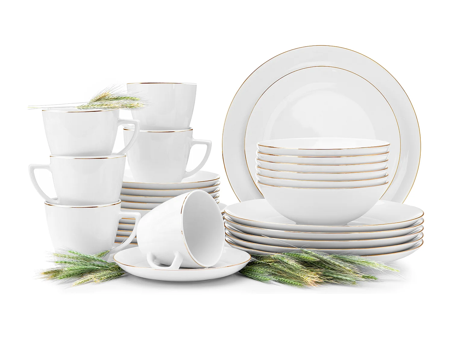 Kombiservice (30-tlg) - Porzellan - Weiß - BOSS