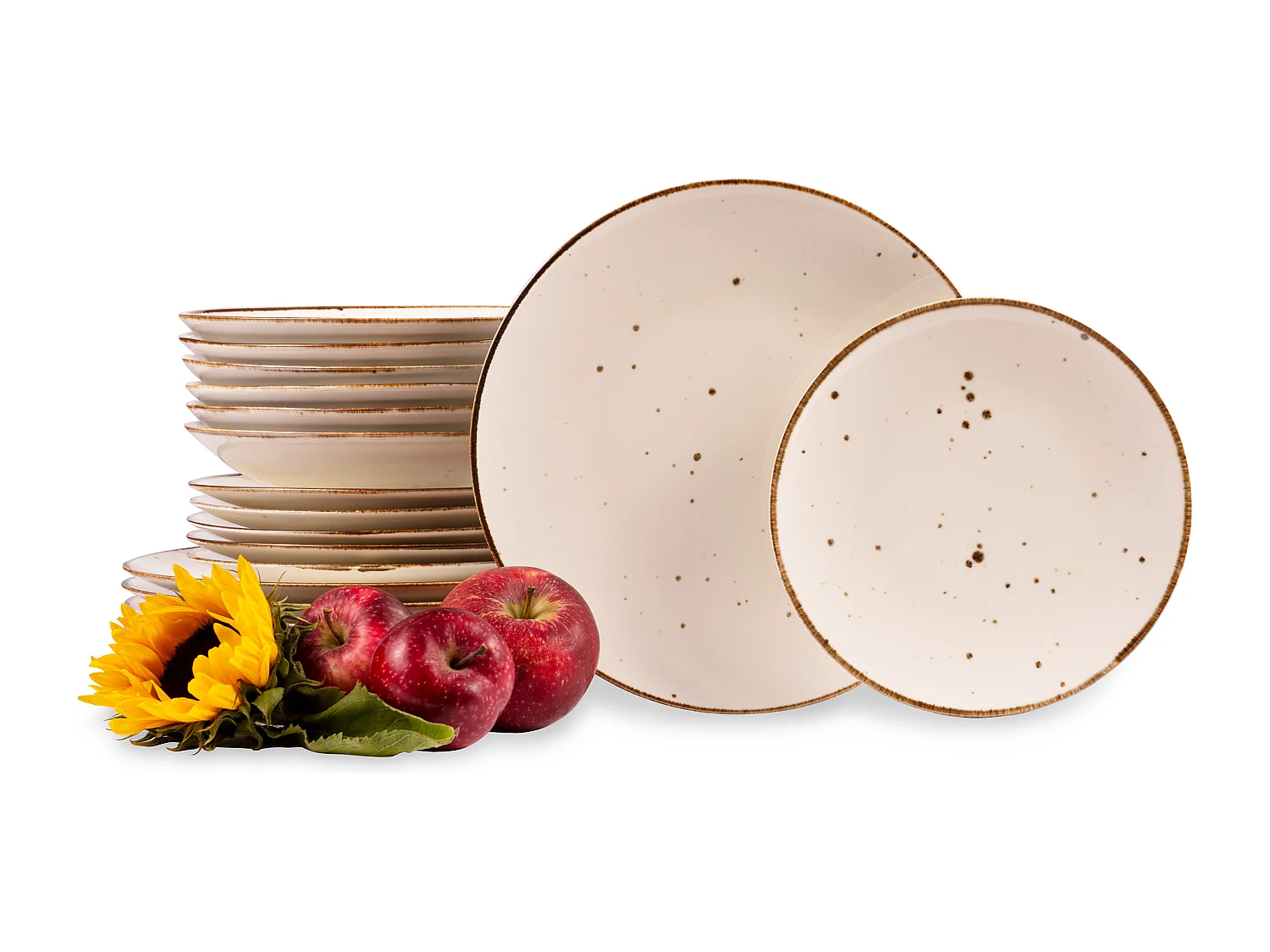 Tafelservice für 6 Personen (18 Tlg.) - Porzellan - cremefarben - ALUMINA