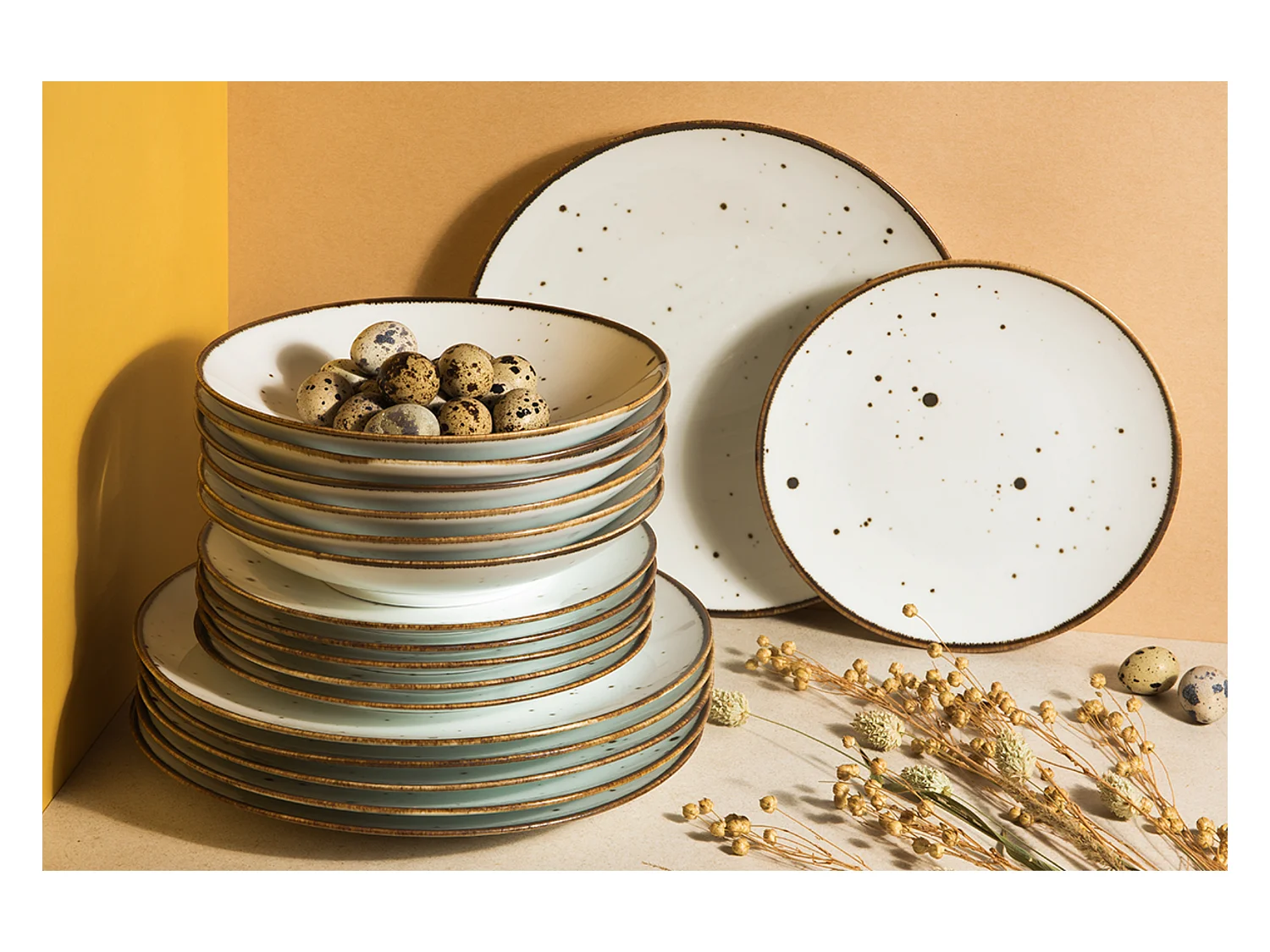 Tafelservice für 6 Personen (18 Tlg.) - Porzellan - weiß - ALUMINA