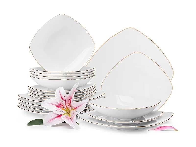 Essservice 6 Personen (18 tlg.) - Weiß - CARLINA