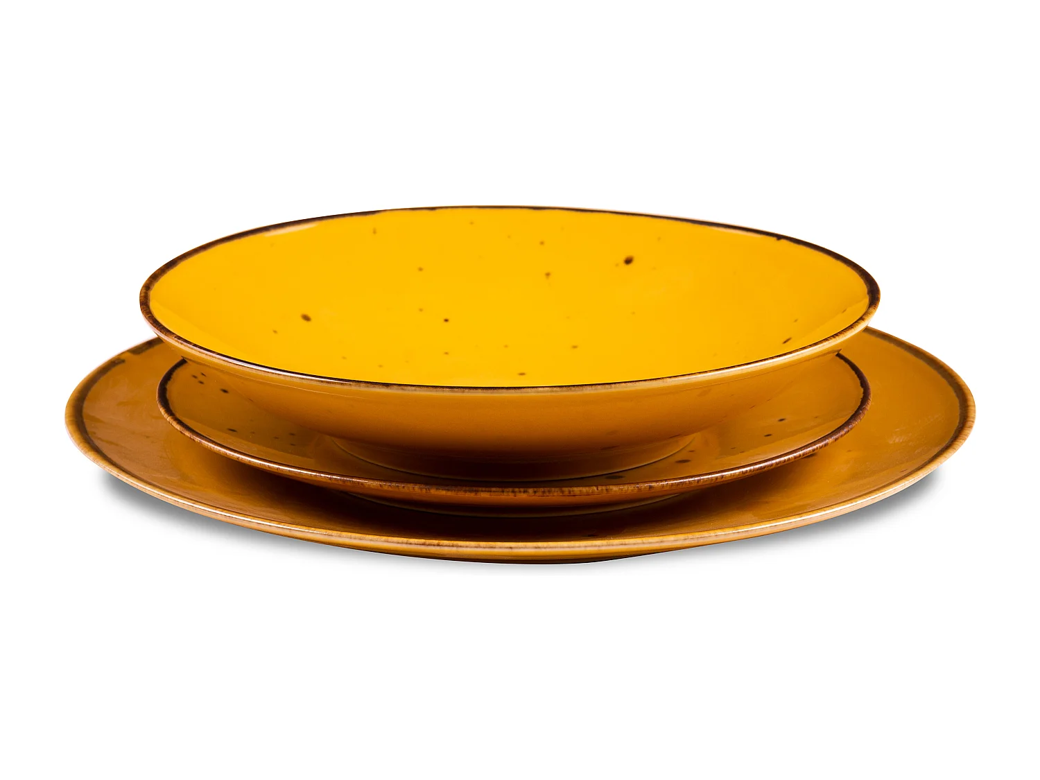 Tafelservice für 6 Personen (18 Tlg.) - Porzellan -  Gelb - ALUMINA