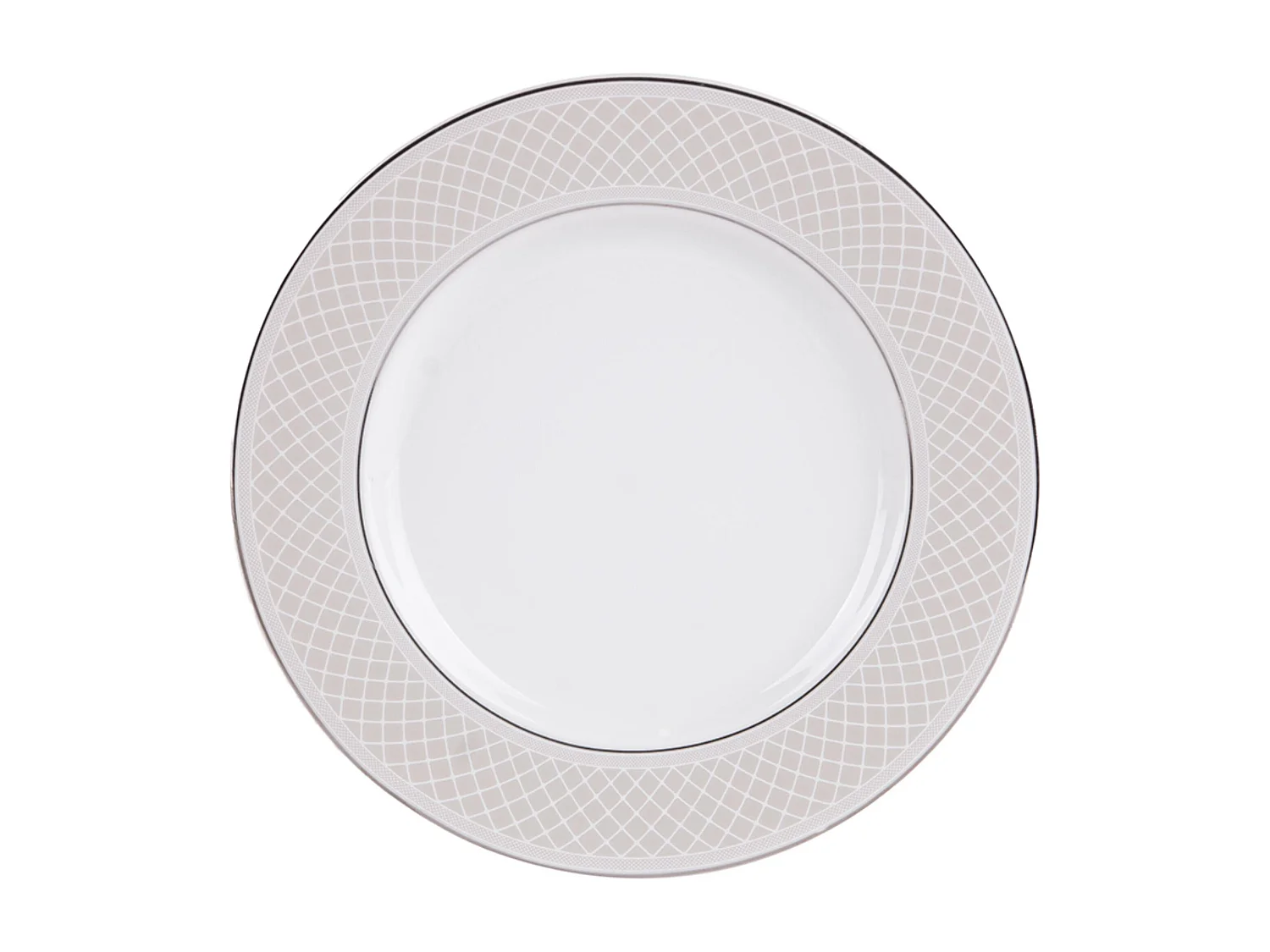 Abendessenservice für 6 Personen (24 Artikel) - Porzellan - Platin - SCANIA