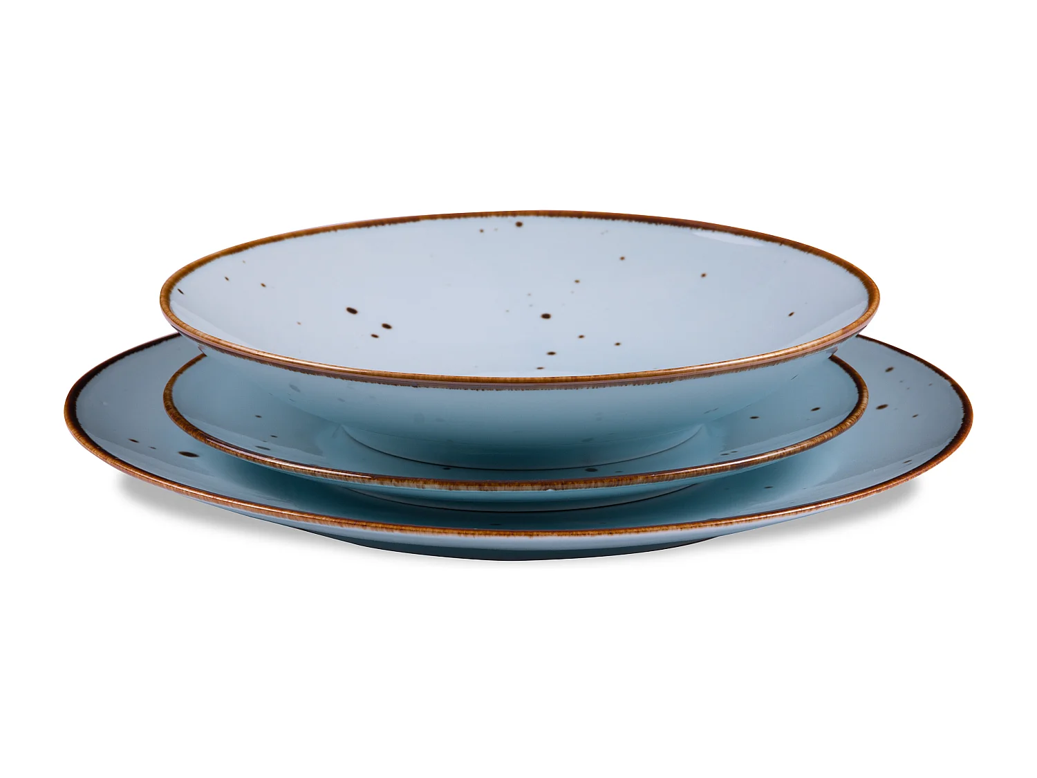 Tafelservice für 6 Personen (18 Tlg.) - Porzellan - hellblau - ALUMINA