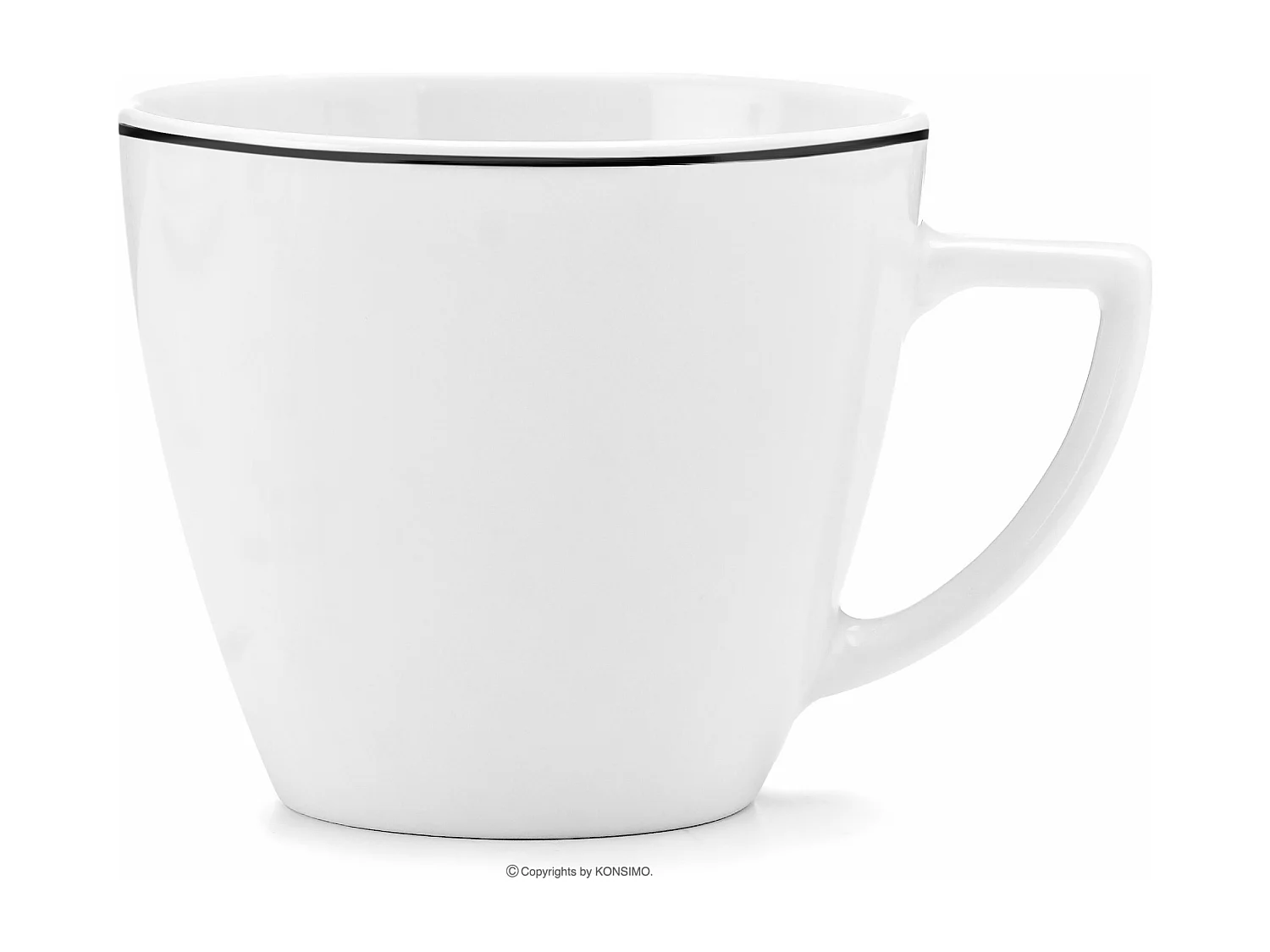 Kombiservice (30-tlg) - 6 Personen - Porzellan - Schwarzer Rand - BOSS