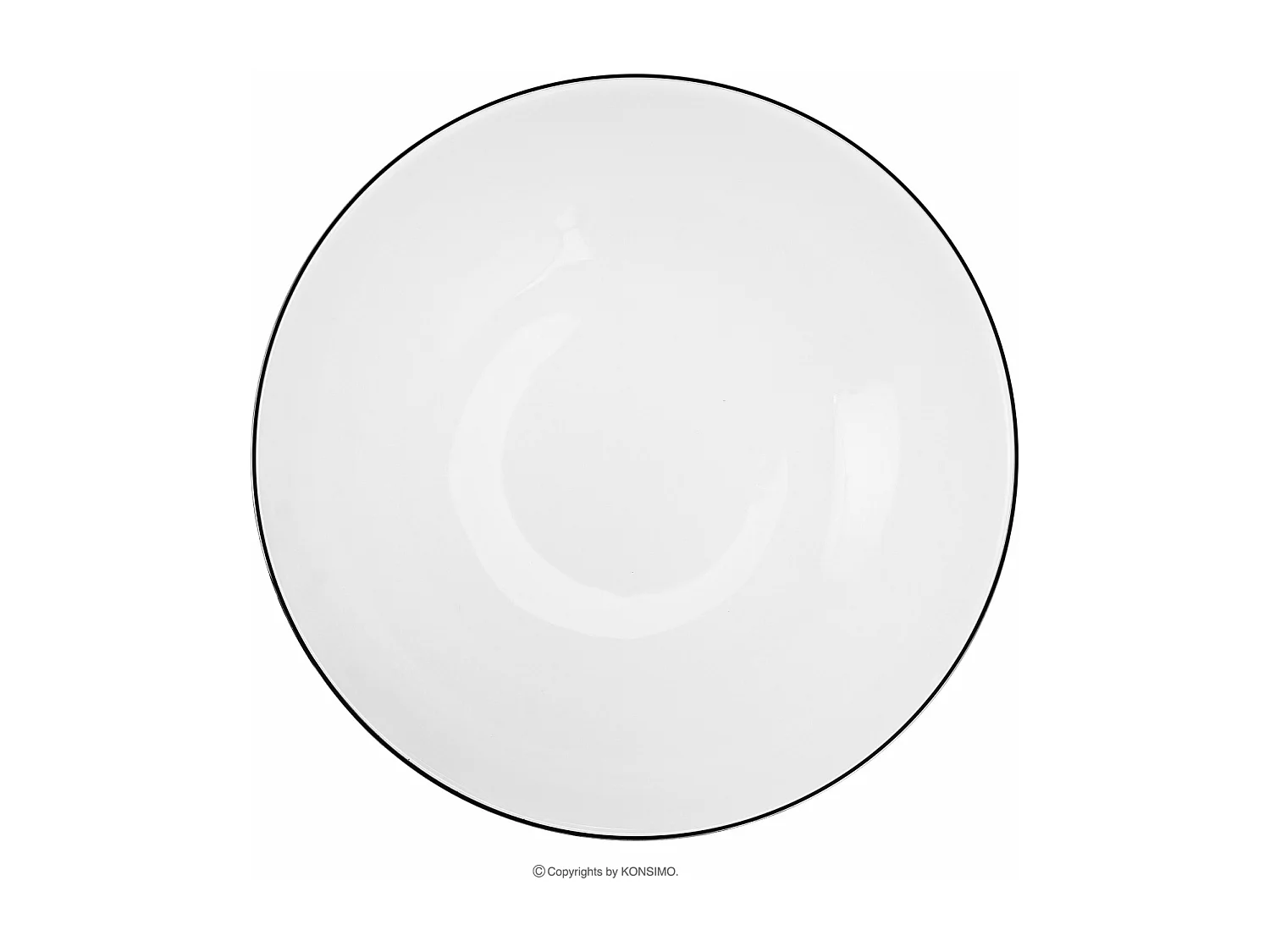 Tafelservice für 6 Personen (18 El.) - Porzellan - Schwarzer Rand - BOSS