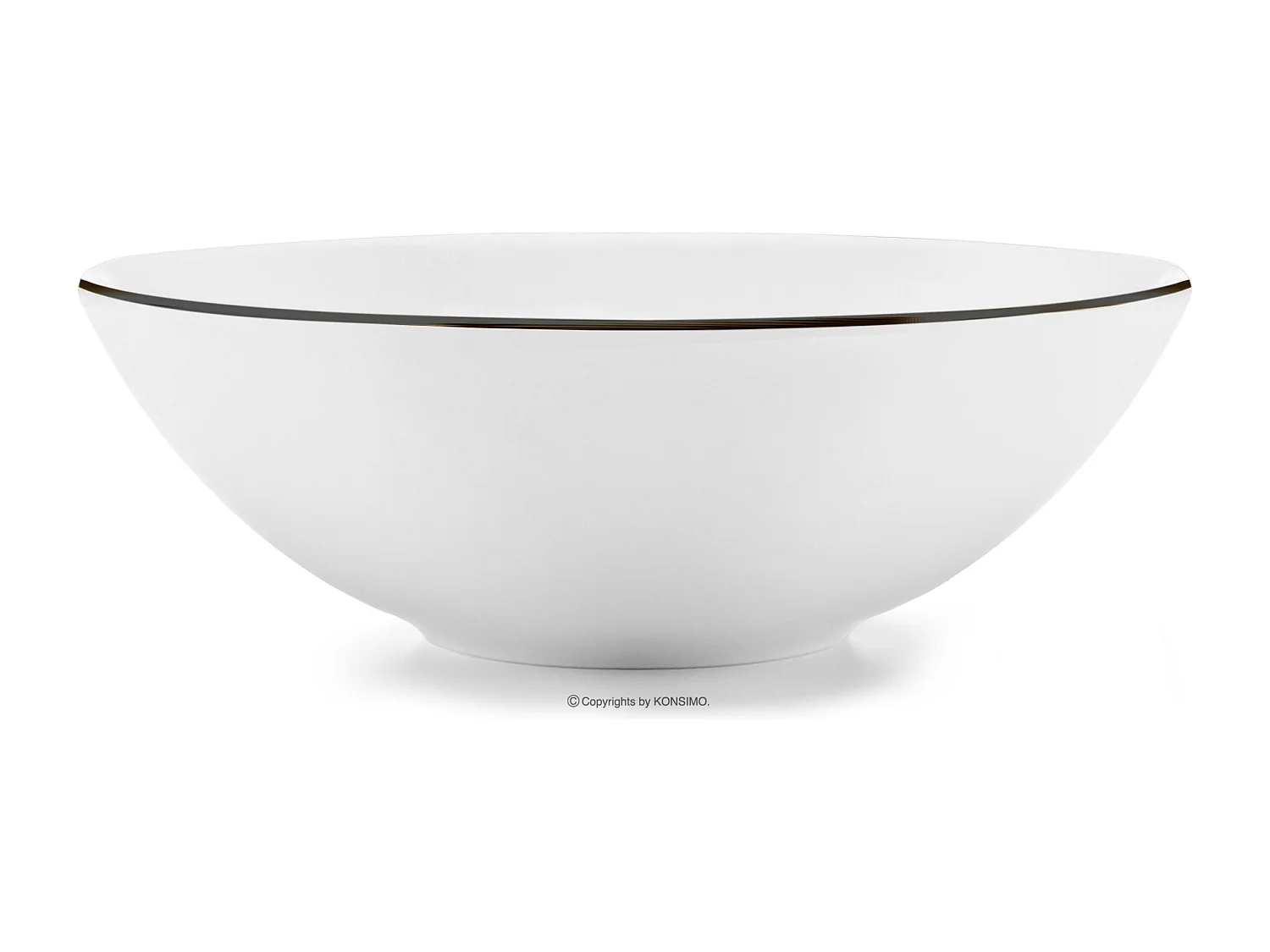 Tafelservice für 6 Personen (18 El.) - Porzellan - Schwarzer Rand - BOSS