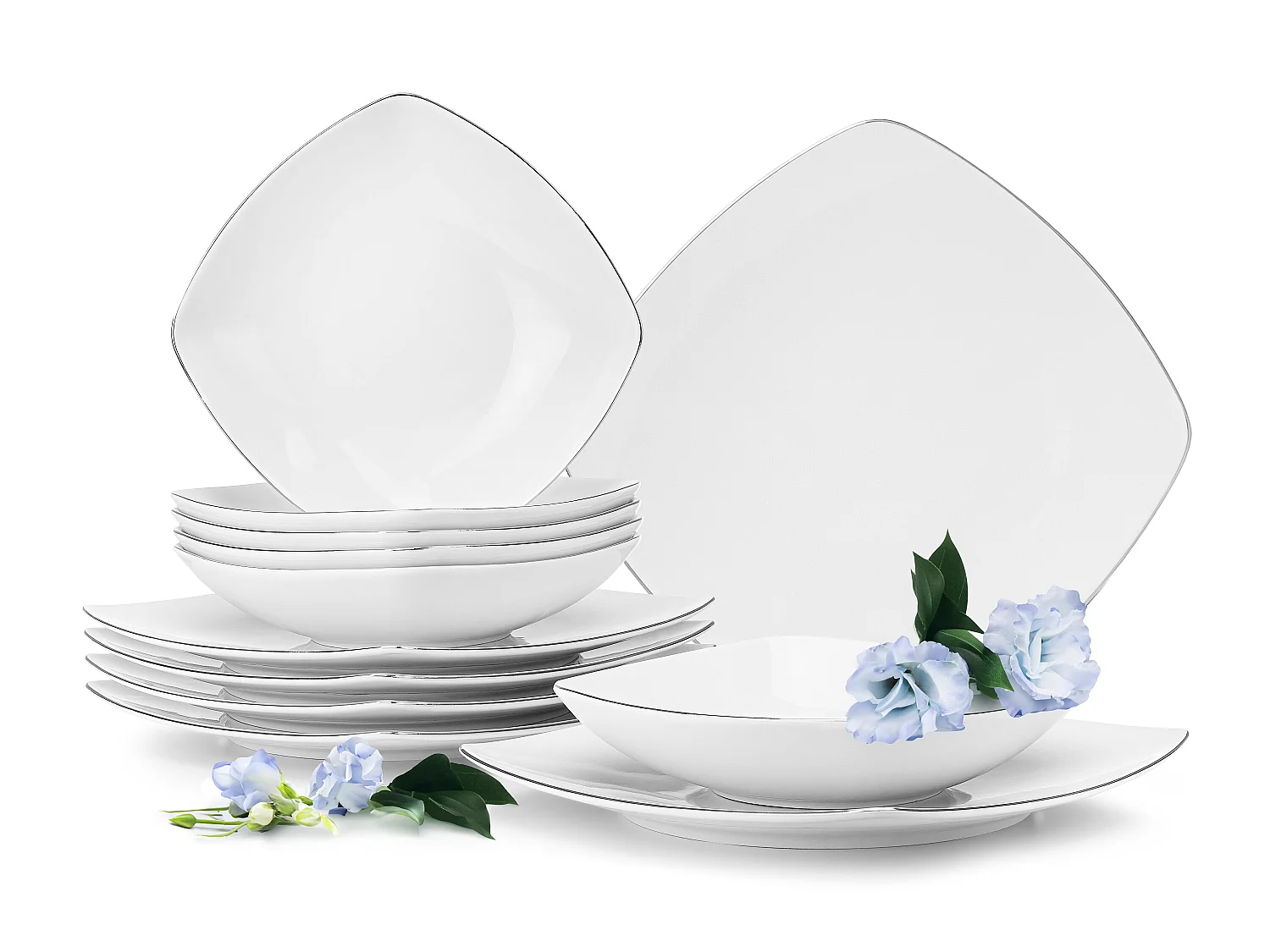 Essservice 6 Personen (12 tlg.) - Weiß - CARLINA