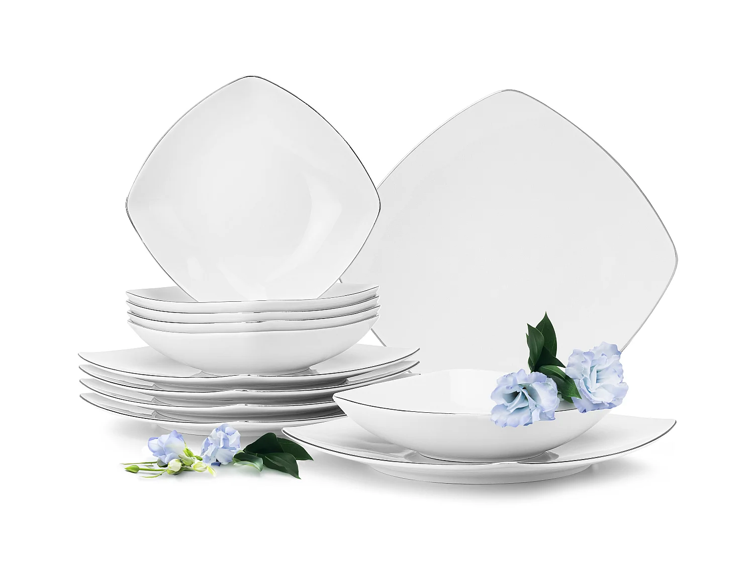 Essservice 6 Personen (12 tlg.) - Weiß - CARLINA