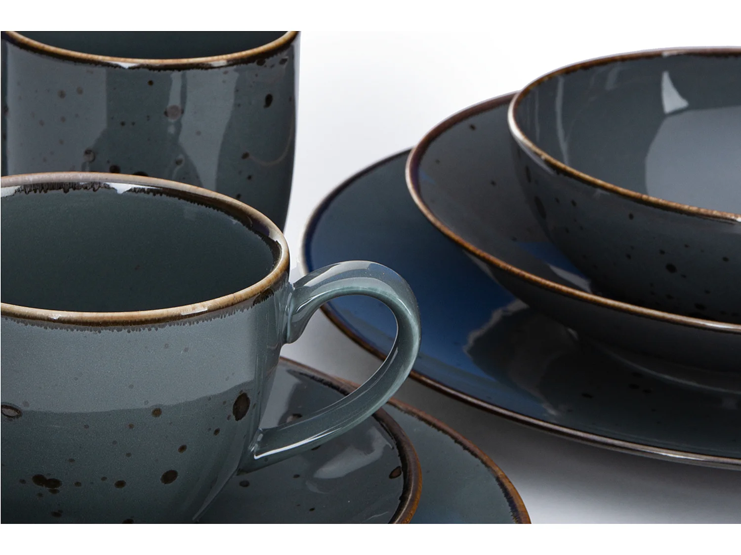 Tafelservice für 6 Personen (18 Tlg.) - Porzellan - gray - ALUMINA