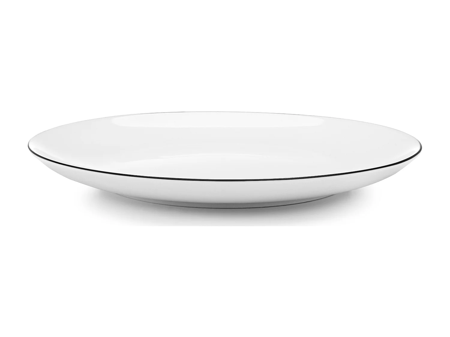 Kombiservice (24-tlg) - 6 Personen - Porzellan - Schwarzer Rand - BOSS