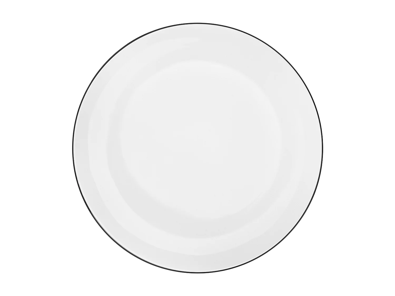 Kombiservice (24-tlg) - 6 Personen - Porzellan - Schwarzer Rand - BOSS