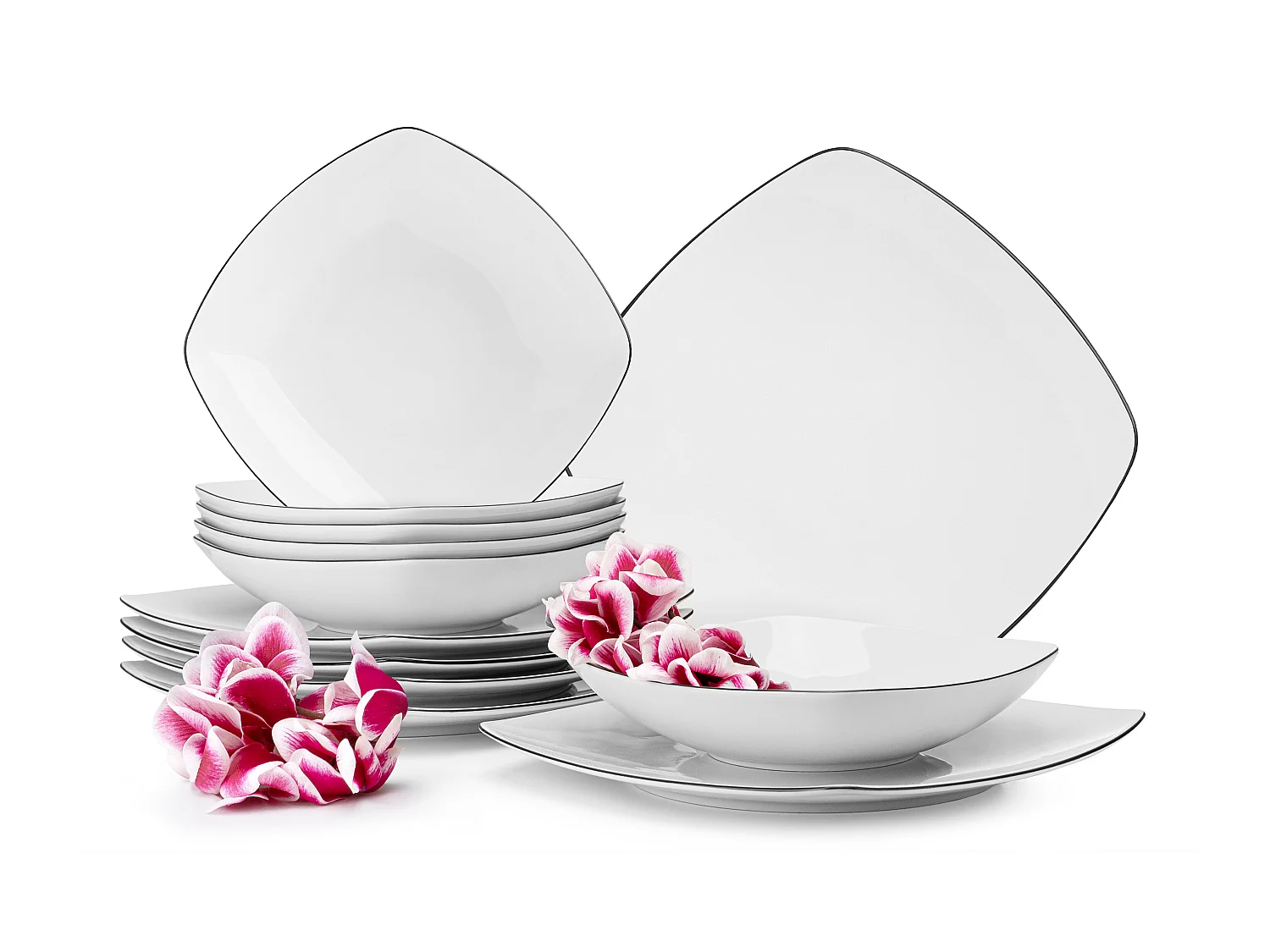 Essservice 6 Personen (12 tlg.) - Weiß - CARLINA
