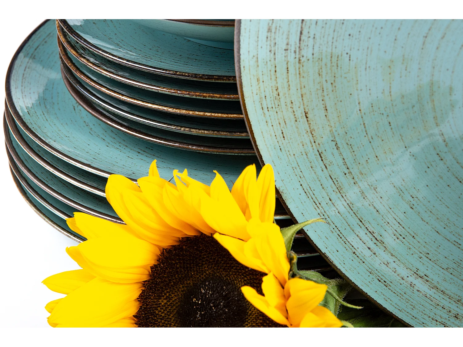 Tafelservice für 6 Personen (18 Tlg.) - Porzellan - blau - ALUMINA