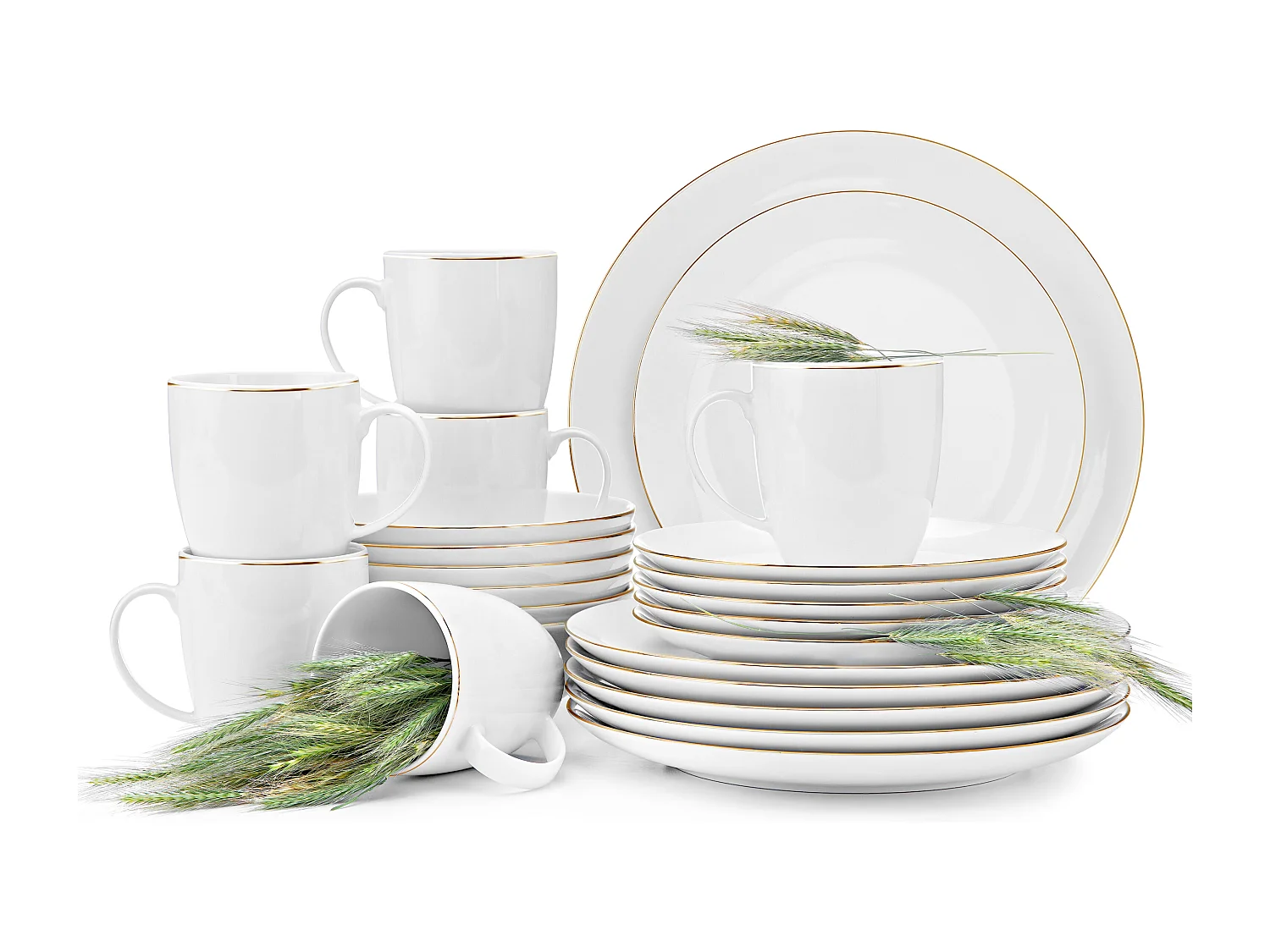 Kombiservice (24-tlg) - Porzellan - Weiß - BOSS