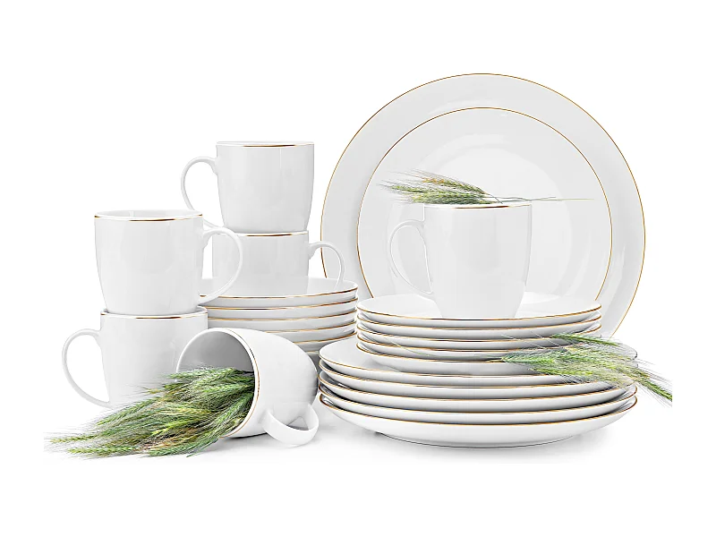 Kombiservice (24-tlg) - Porzellan - Weiß - BOSS