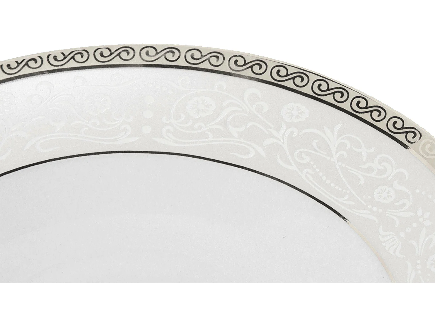 Abendessenservice für 6 Personen (18-tlg) - Porzellan - Platin - AGAWA PLATIN