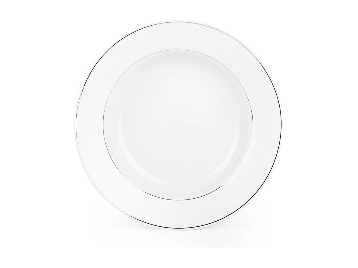 Tafelservice für 6 Personen (18-tlg.) - Porzellan - Weiß - AMELIA SATYNA