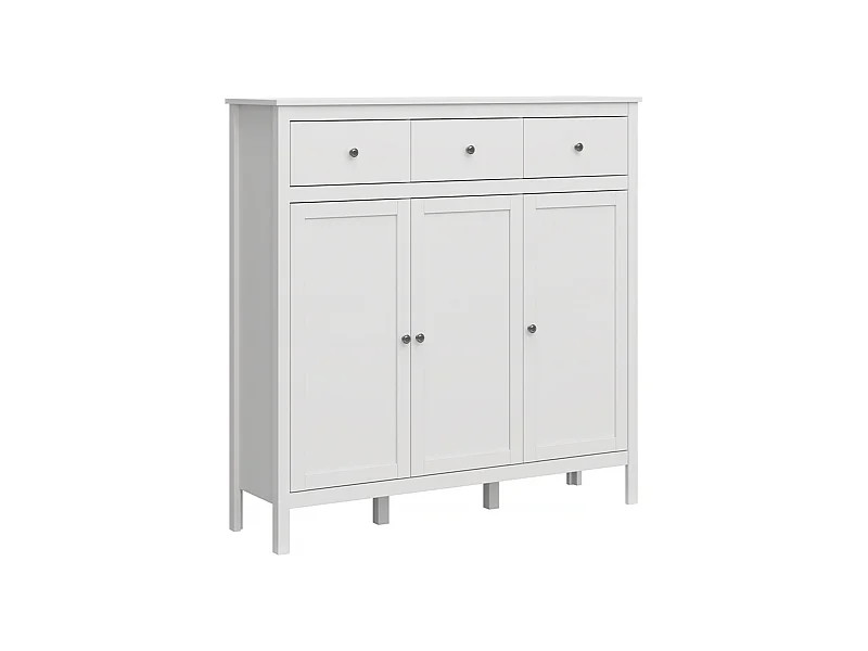 Kommode Metallkugelgriffe - weiß - FARGE